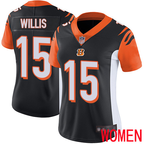 Cincinnati Bengals Limited Black Women Damion Willis Home Jersey NFL Footballl #15 Vapor Untouchable
